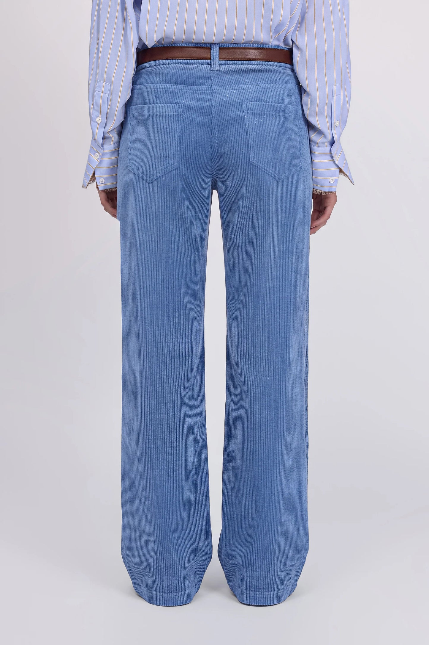 Pantalone velluto azzurro Ermanno