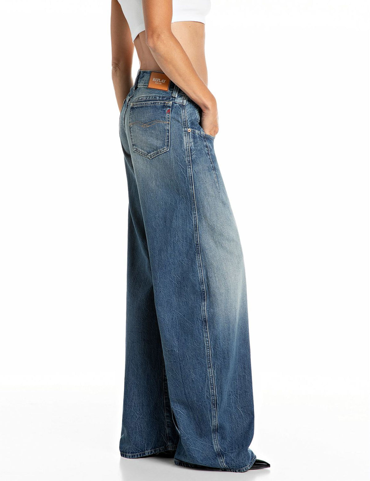 Jeans loose fit Hallebe vintage blue Replay