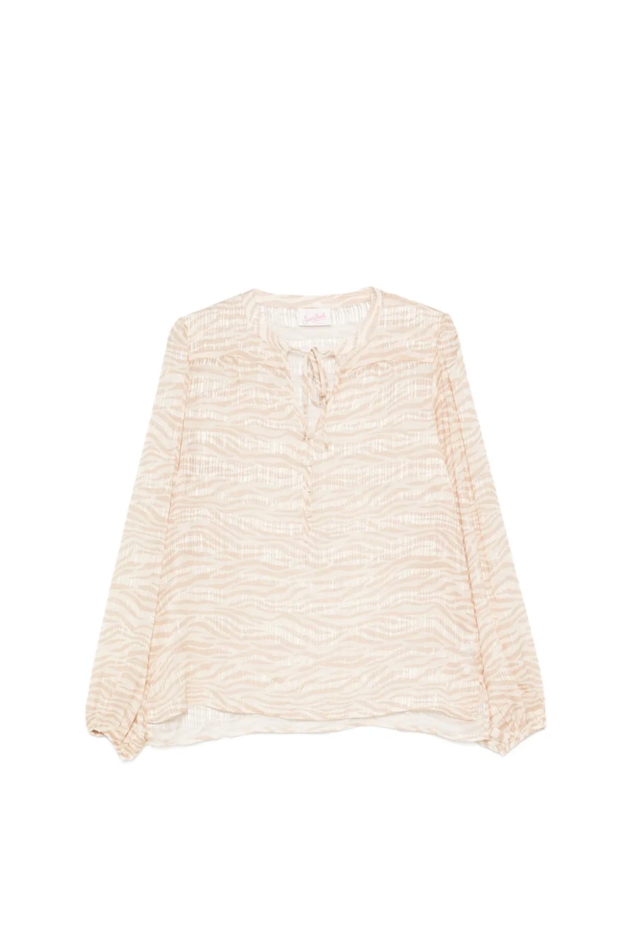 Camicia voile stampato St Barth cipria