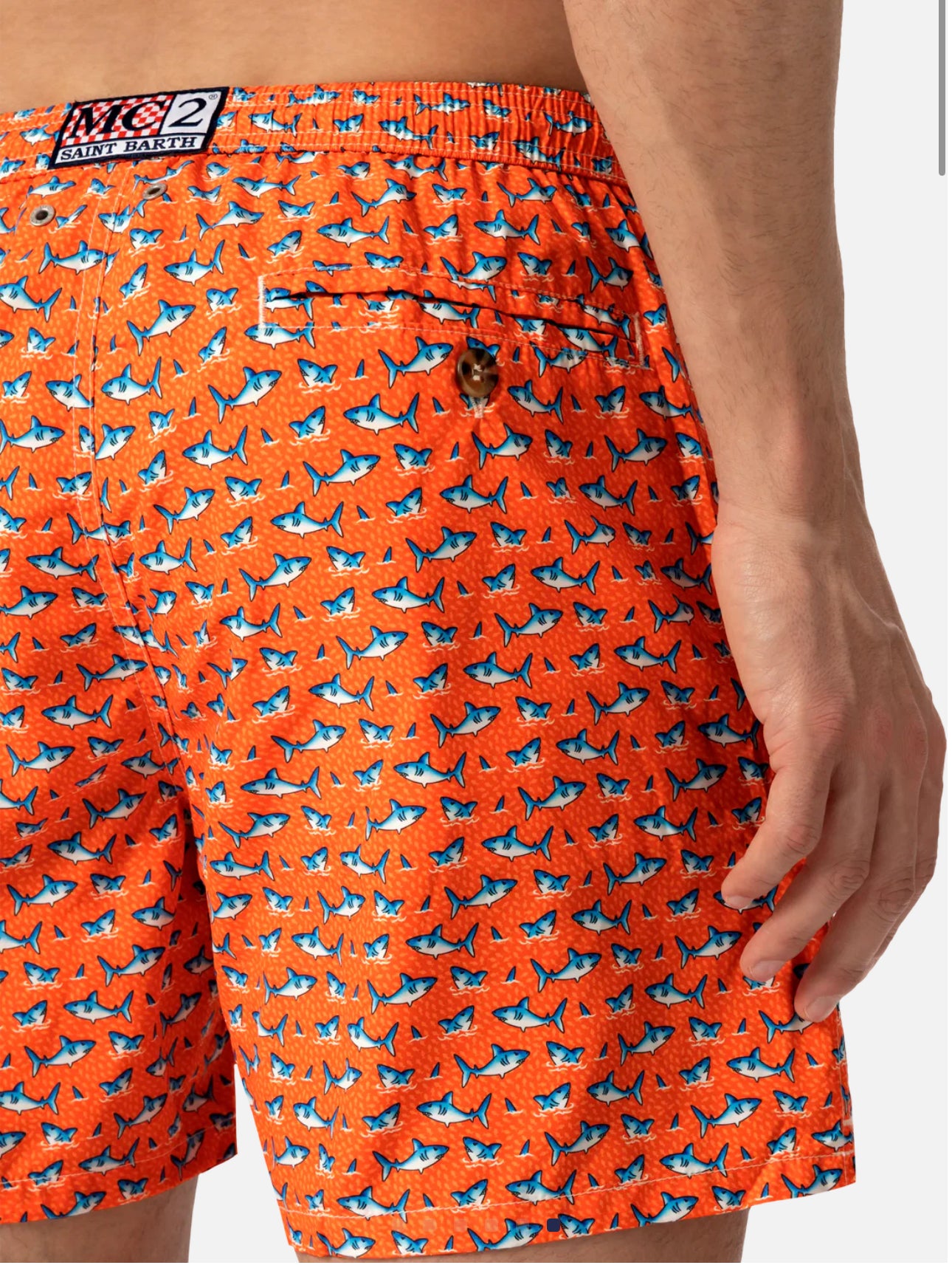 Boxer squali arancio MC2 Saint Barth