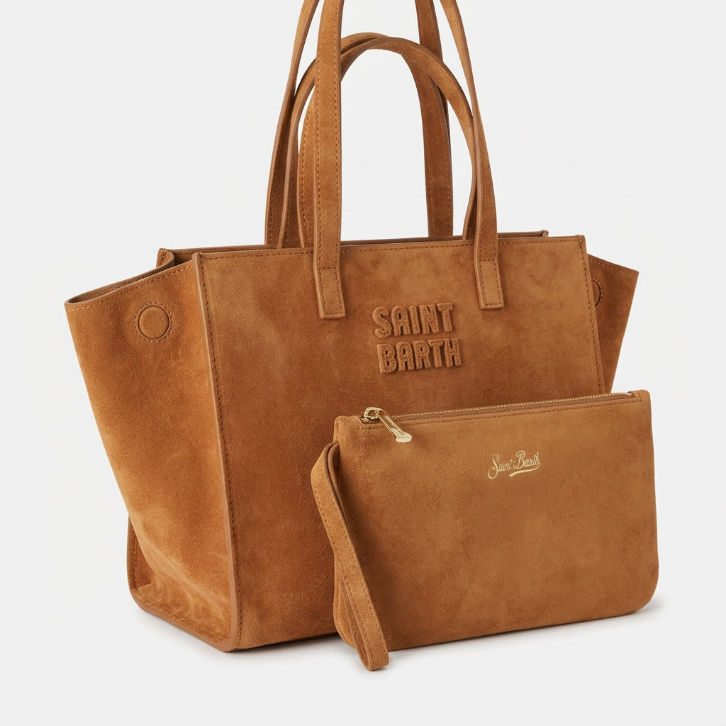 Borsa Jour camoscio cuoio St. Barth