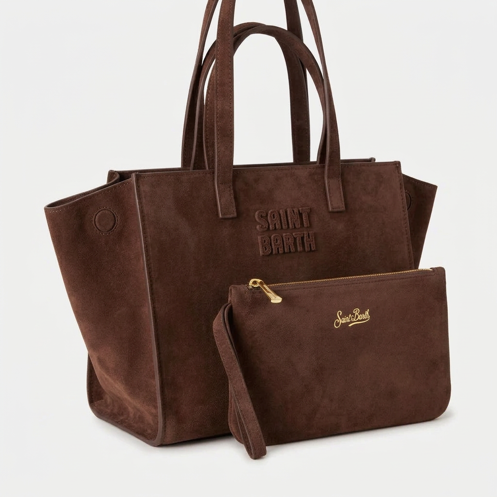 Borsa Jour camoscio cacao St. Barth