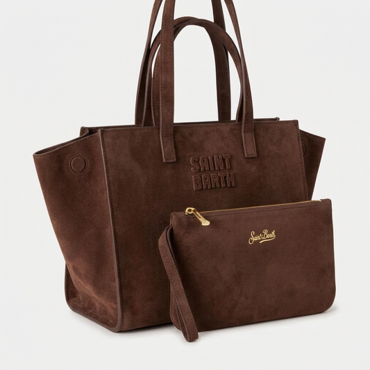 Borsa Jour camoscio cacao St. Barth