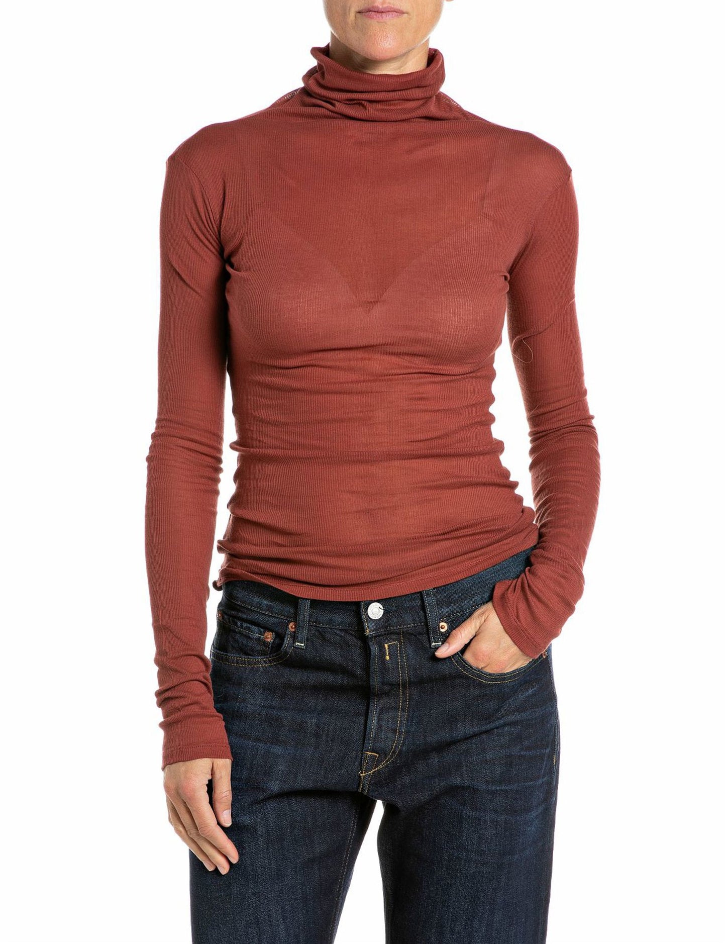 Maglia dolcevita sottile bruciato Replay