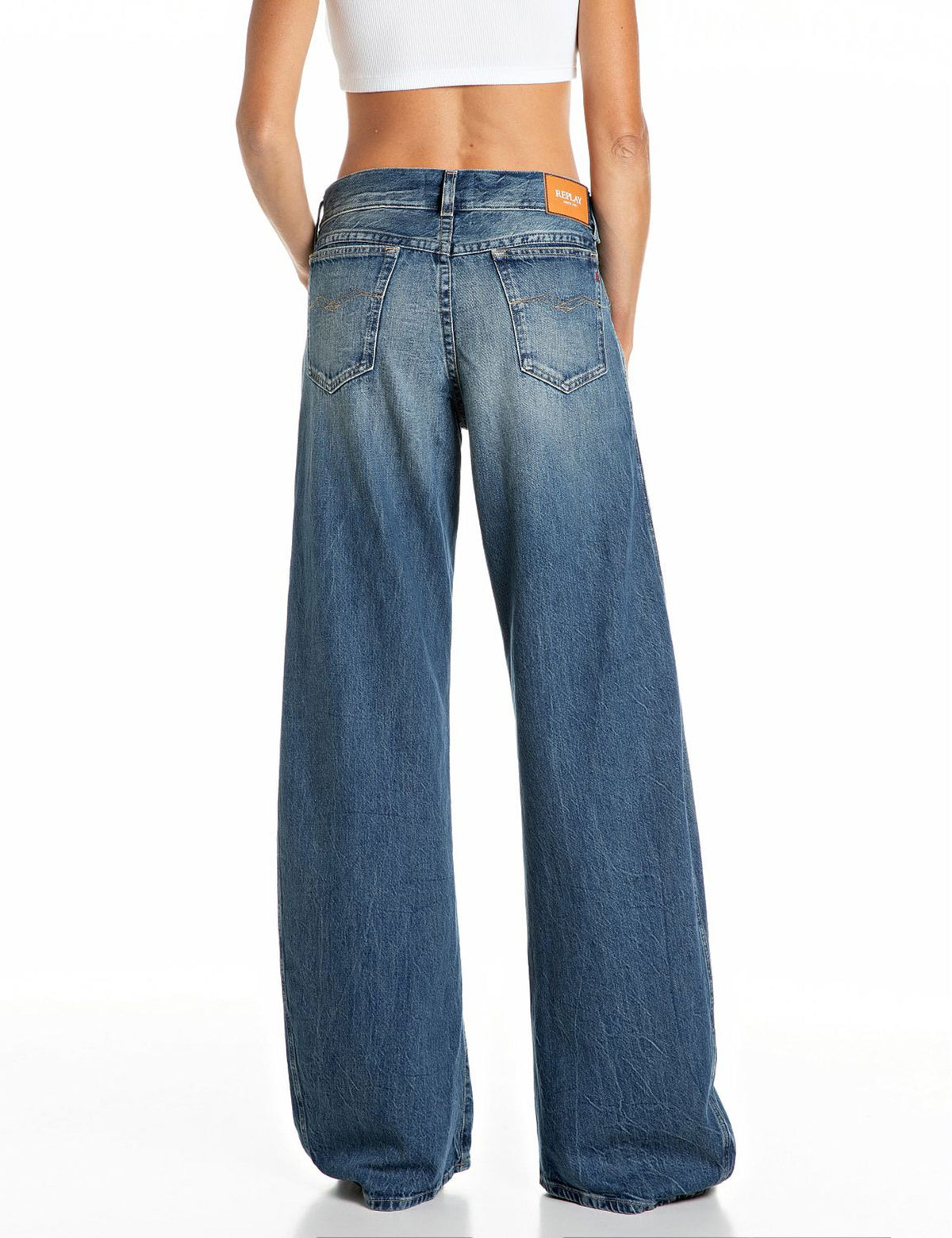 Jeans loose fit Hallebe vintage blue Replay