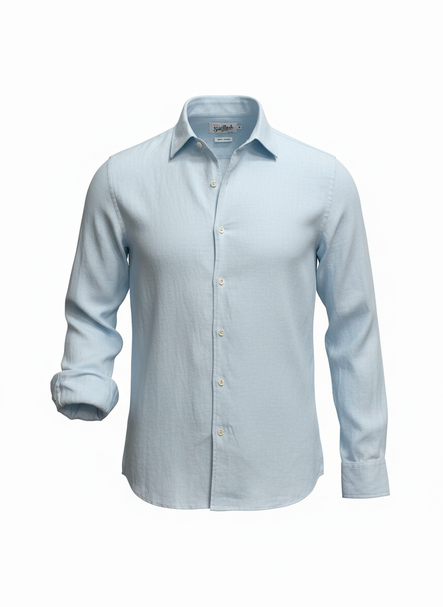 Camicia Raphael lino azzurro MC2 Saint Barth