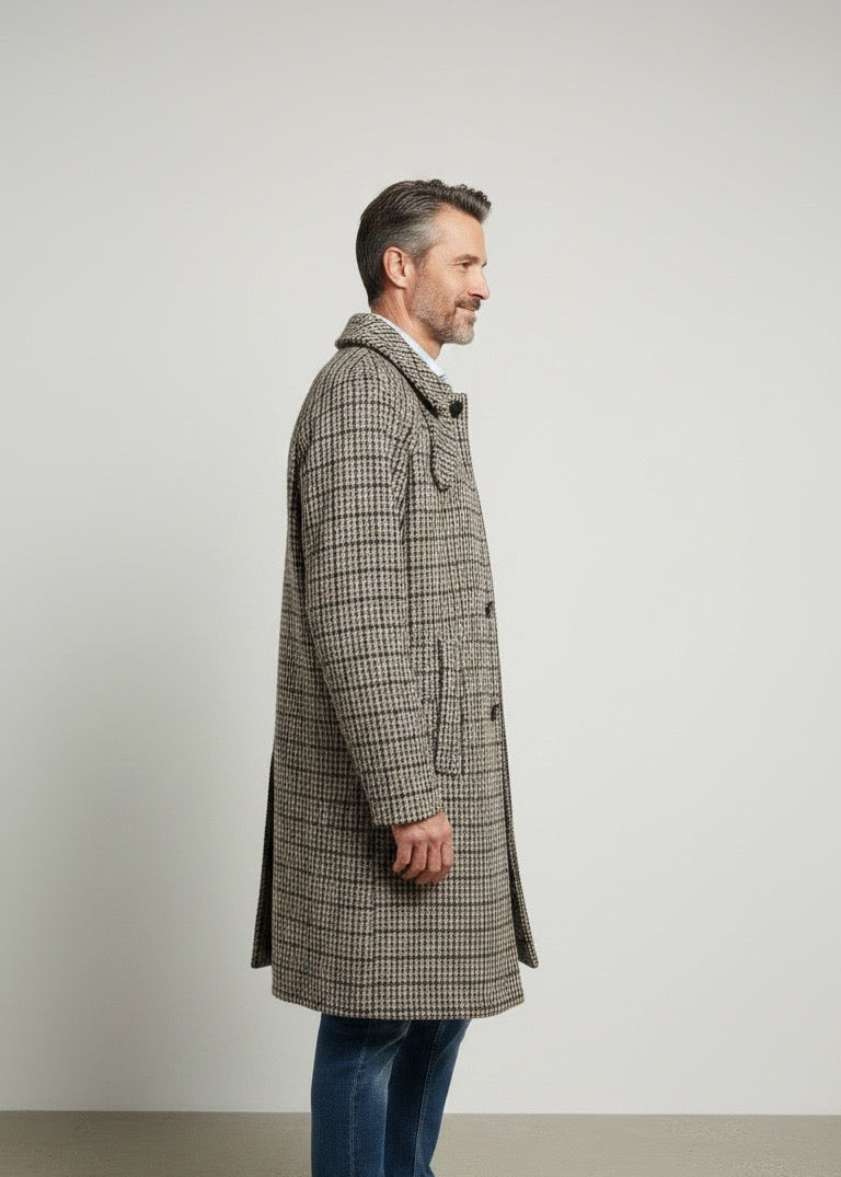 Cappotto in tweed pied de poule
