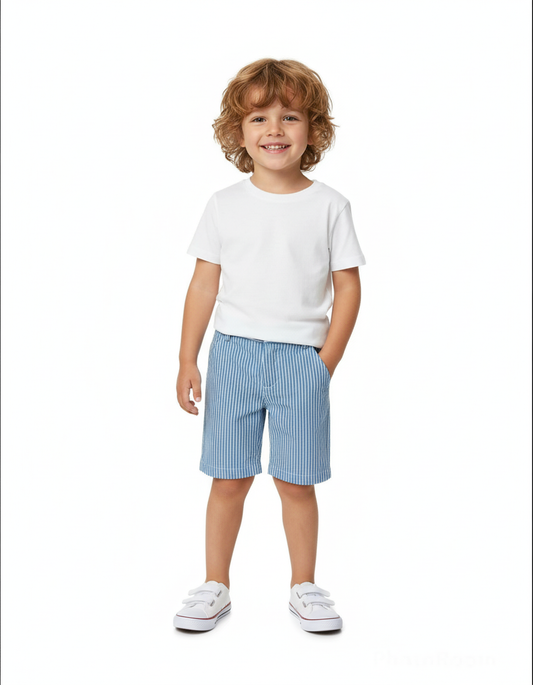 Bermuda cotone azzurro righe J.O. MILANO