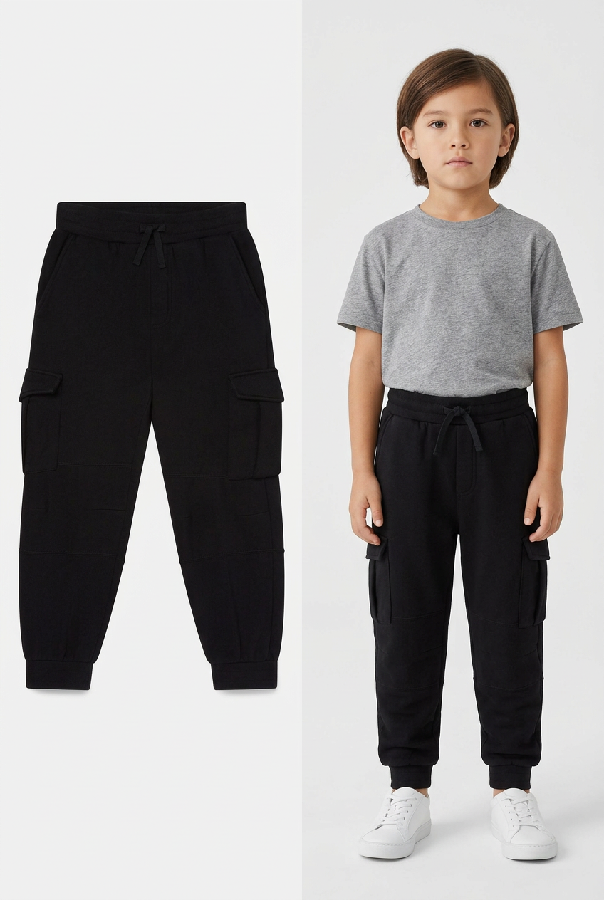 CARGO FELPA NERO