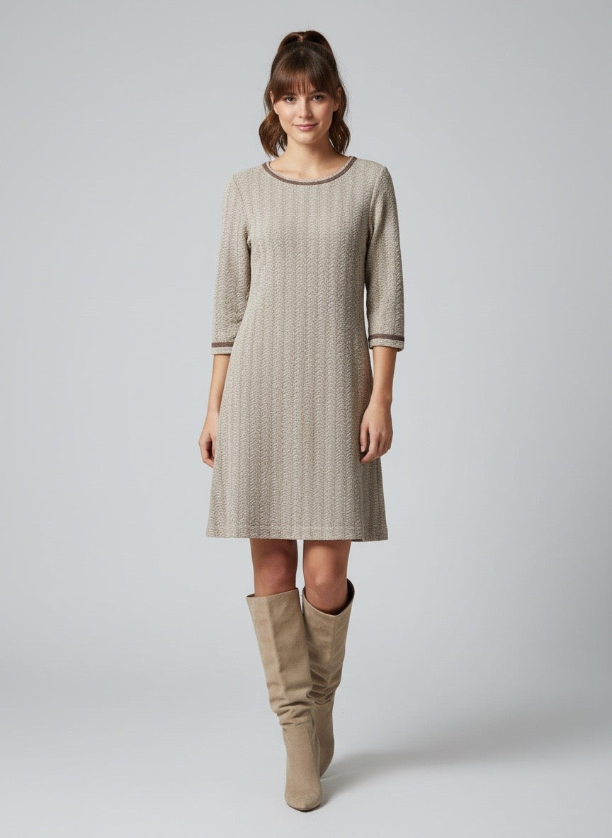 Abito Pho Firenze chevron beige