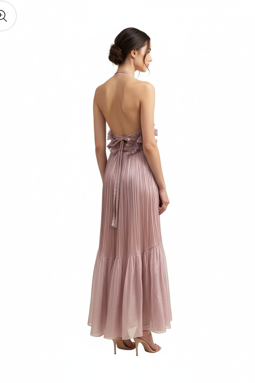 ABITO SETA ROSE