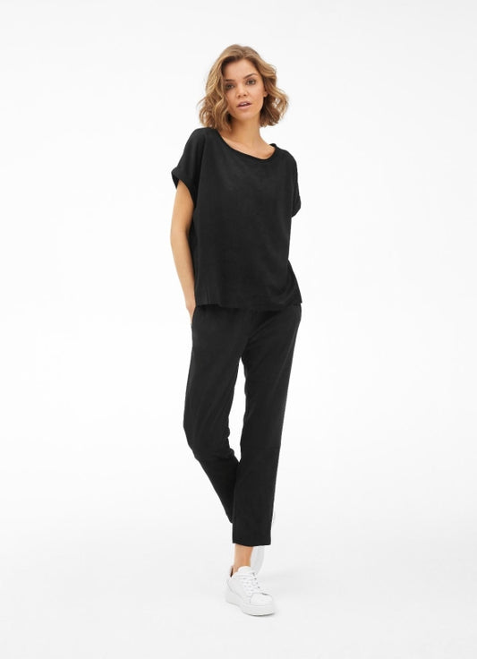 Pantalone Juvia in velluto tecnico nero