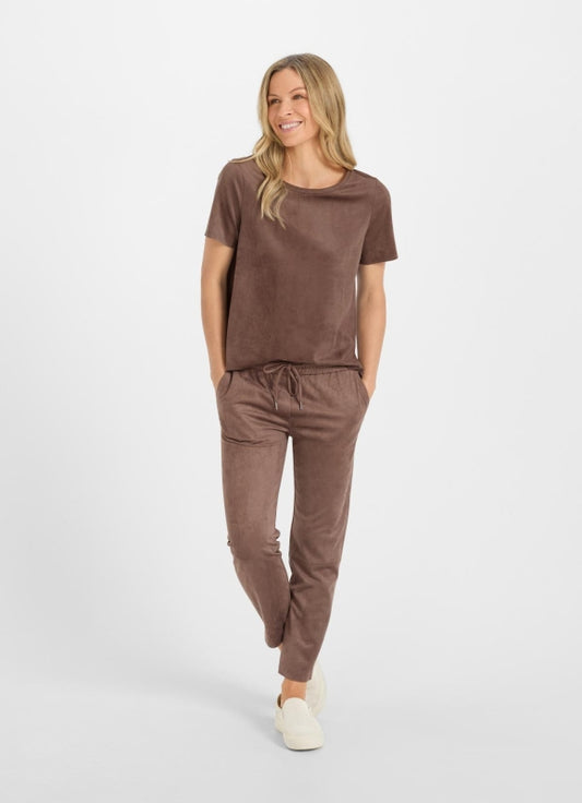 Pantalone tech velour cacao Juvia