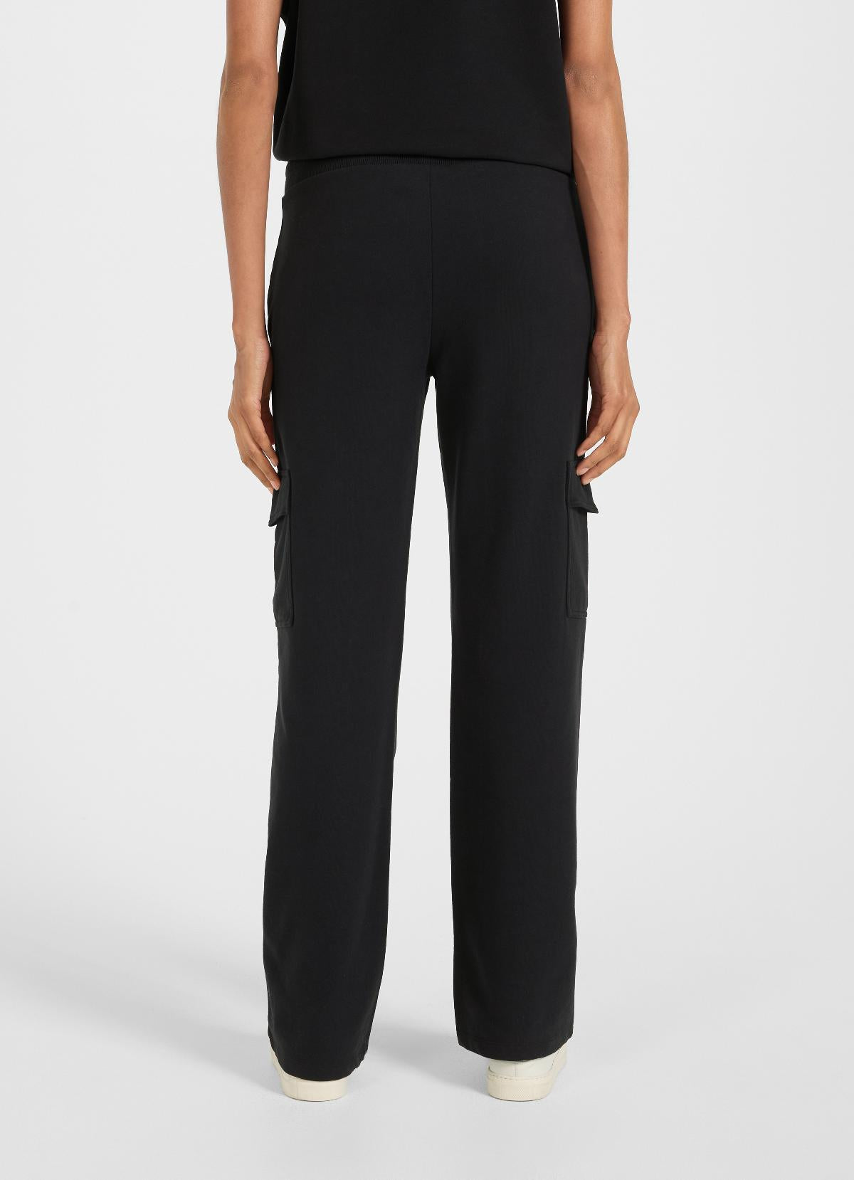 Pantalone cargo felpa nero