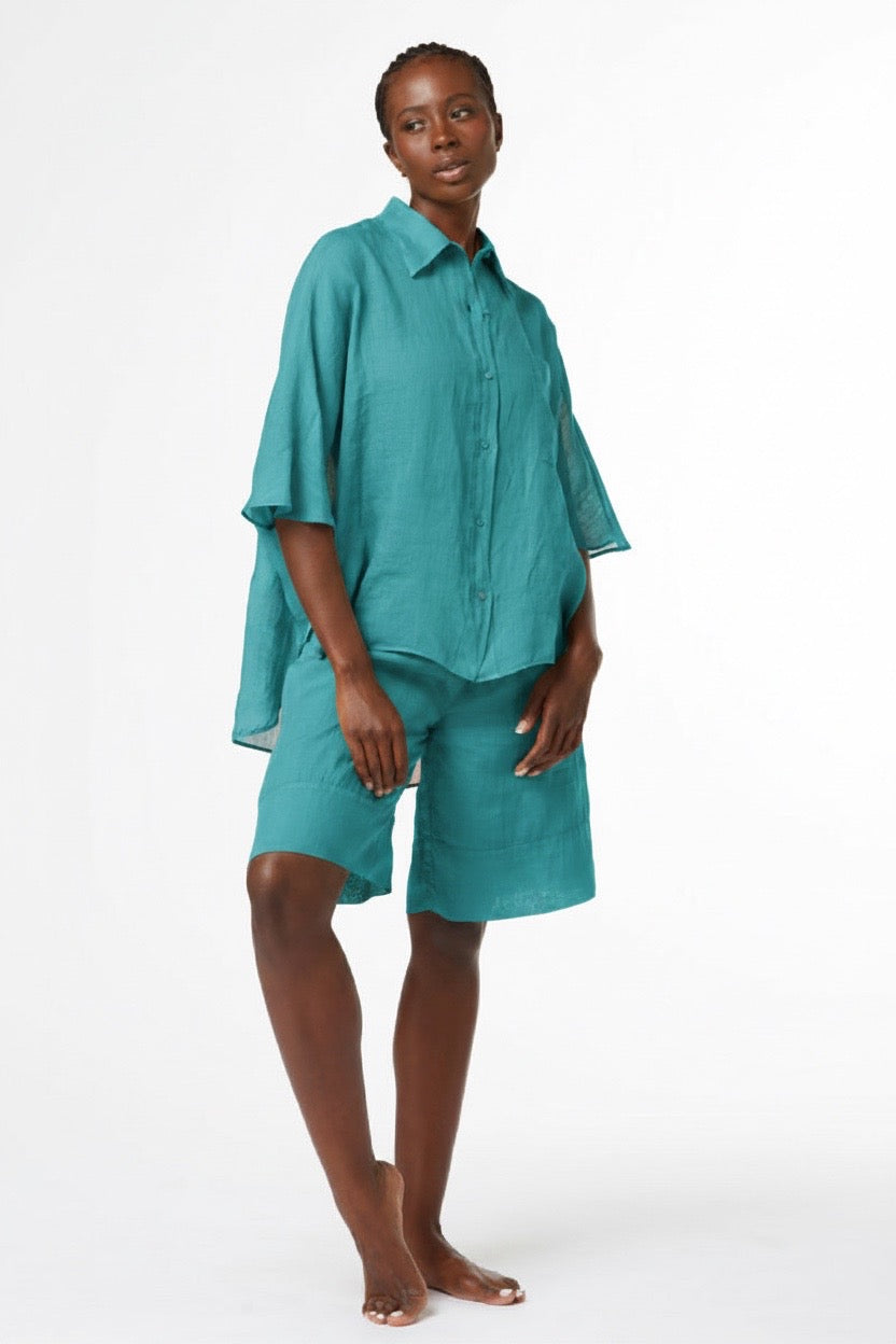 Camicia ampia Fisico ottanio