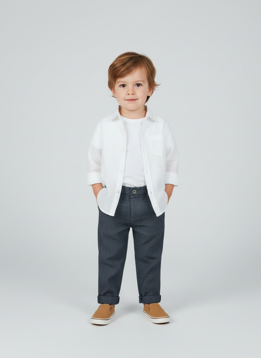 PANTALONE LINO GRIGIO