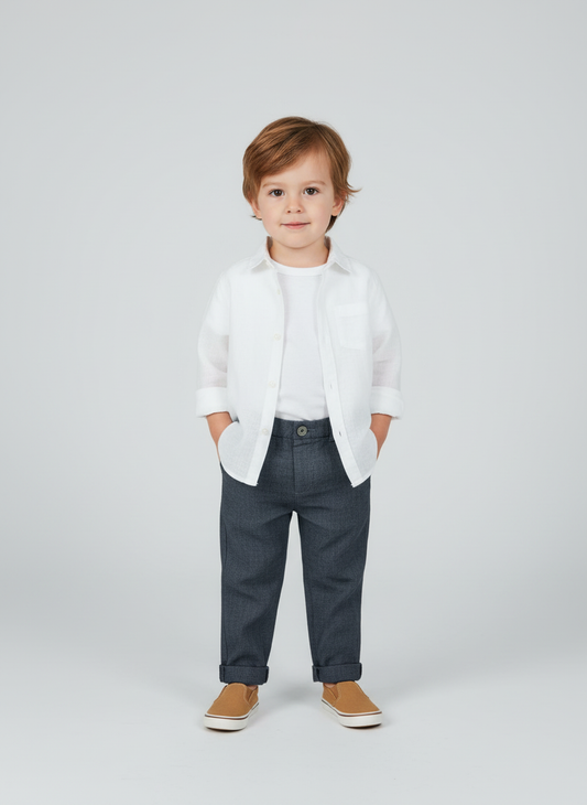 PANTALONE LINO GRIGIO