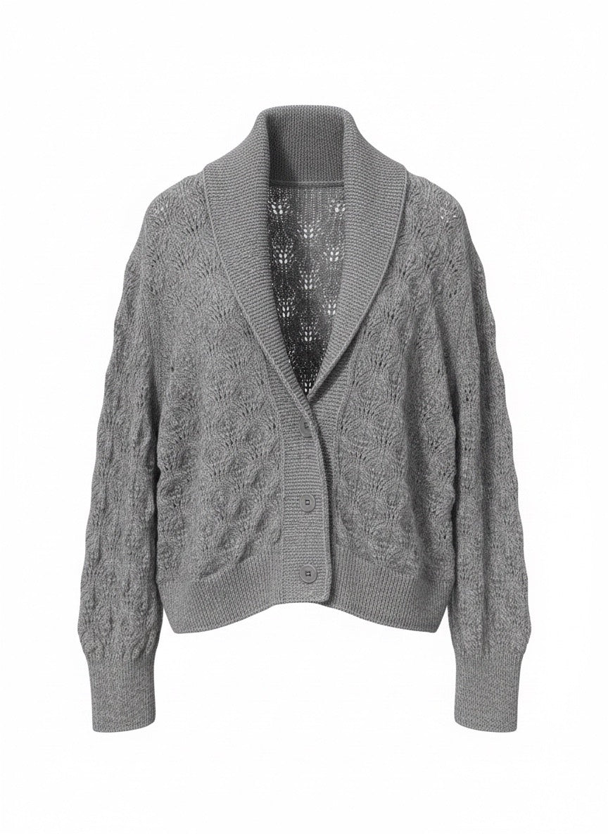 Cardigan corto Ermanno Scervino grigio