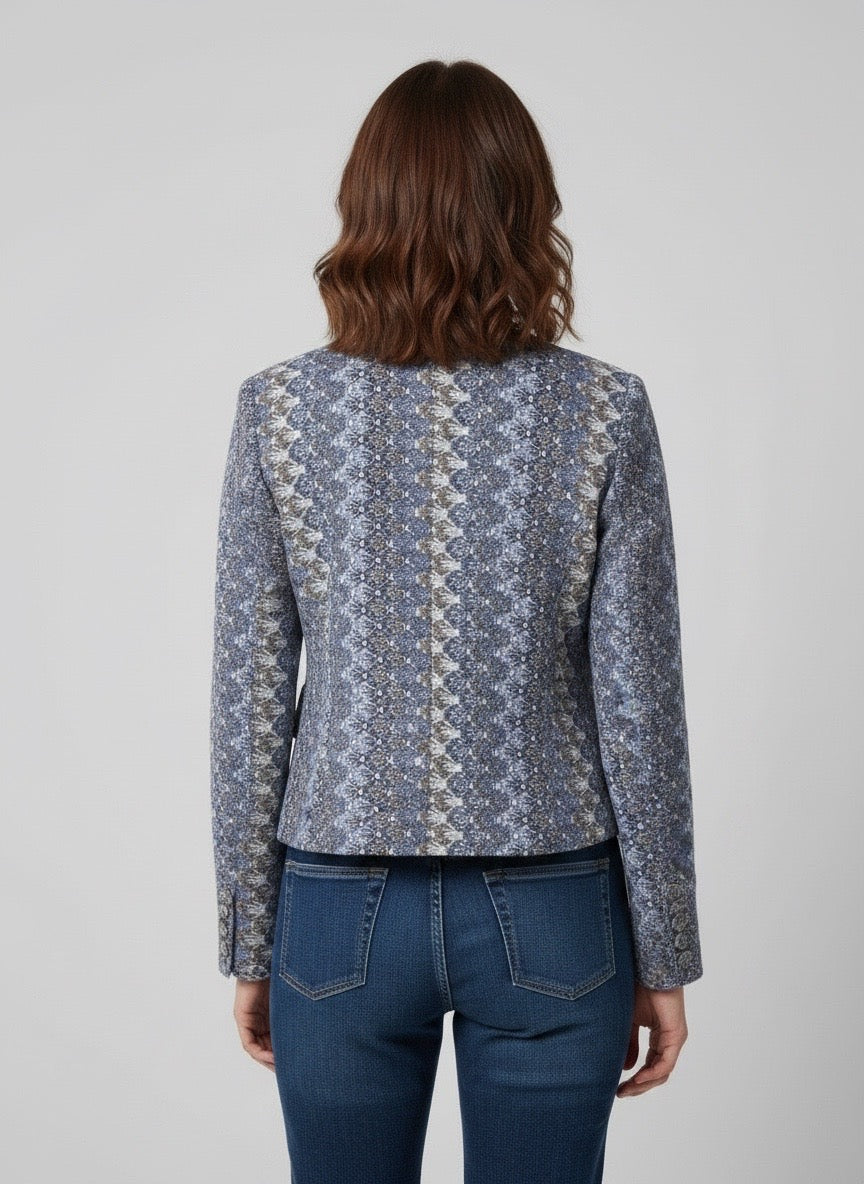 Giacca chanel corta azzurra Pho Firenze