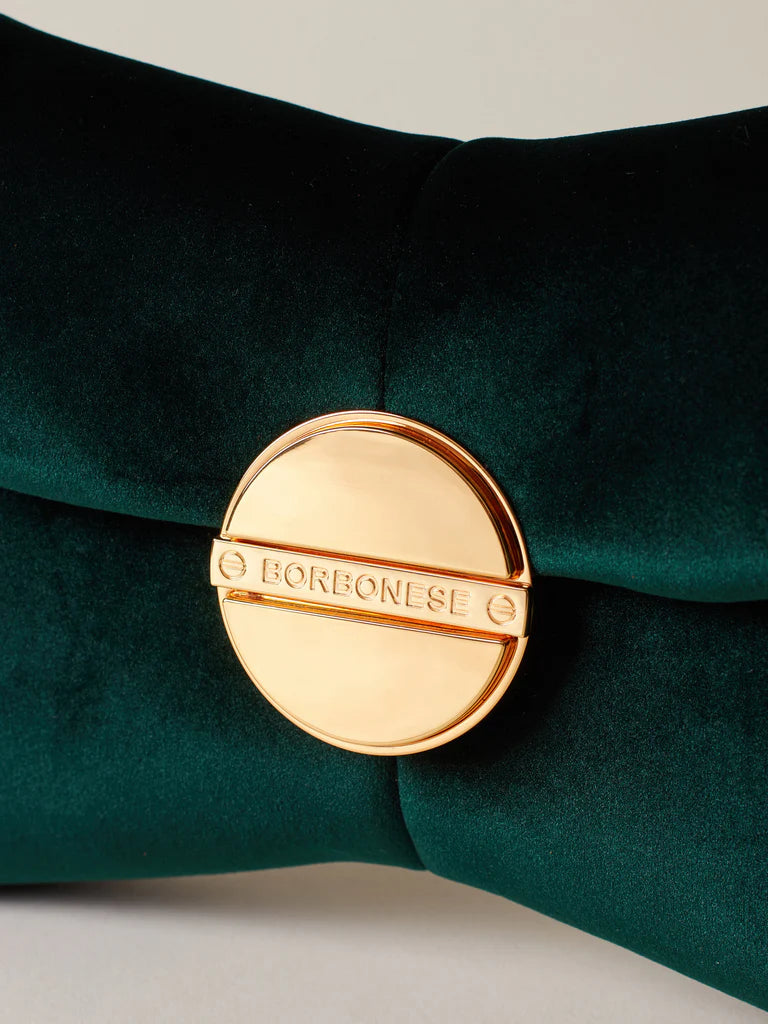 Borsa mini velvet verde