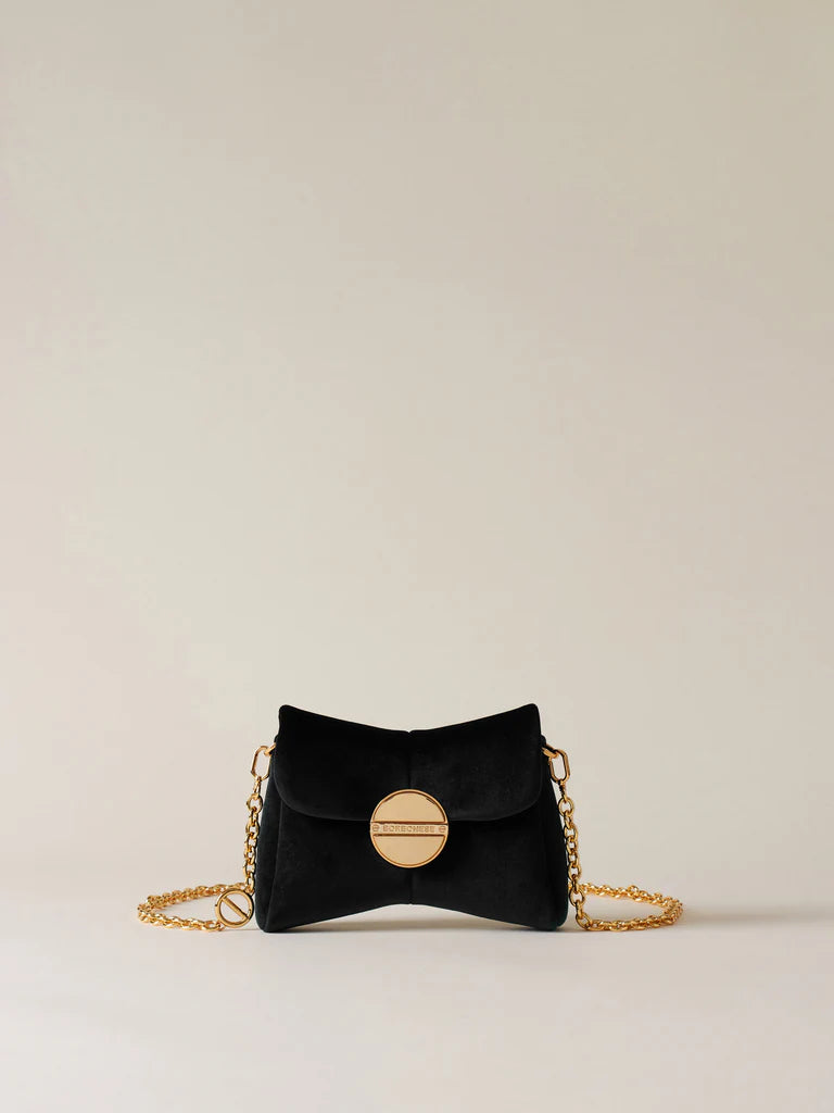 Borsa mini velvet nera