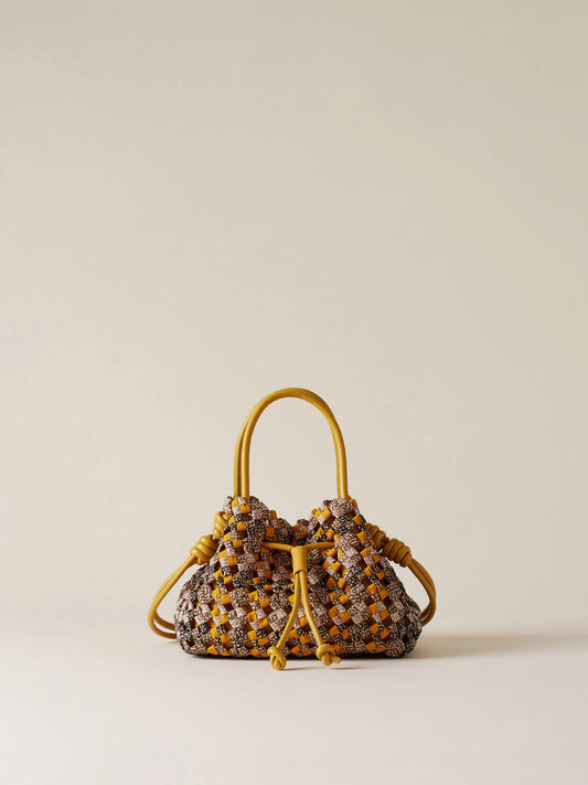 Borsa nido mini gialla Borbonese