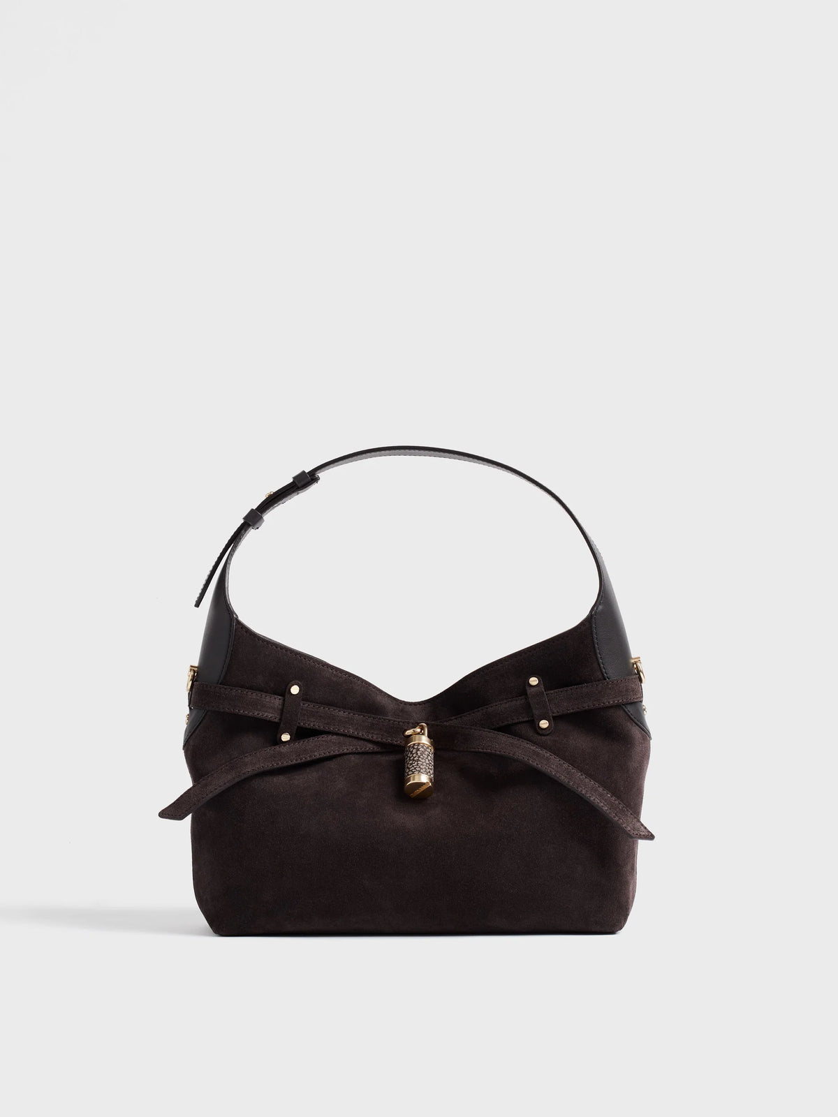 Borsa hobo small caffè ebano Borbonese