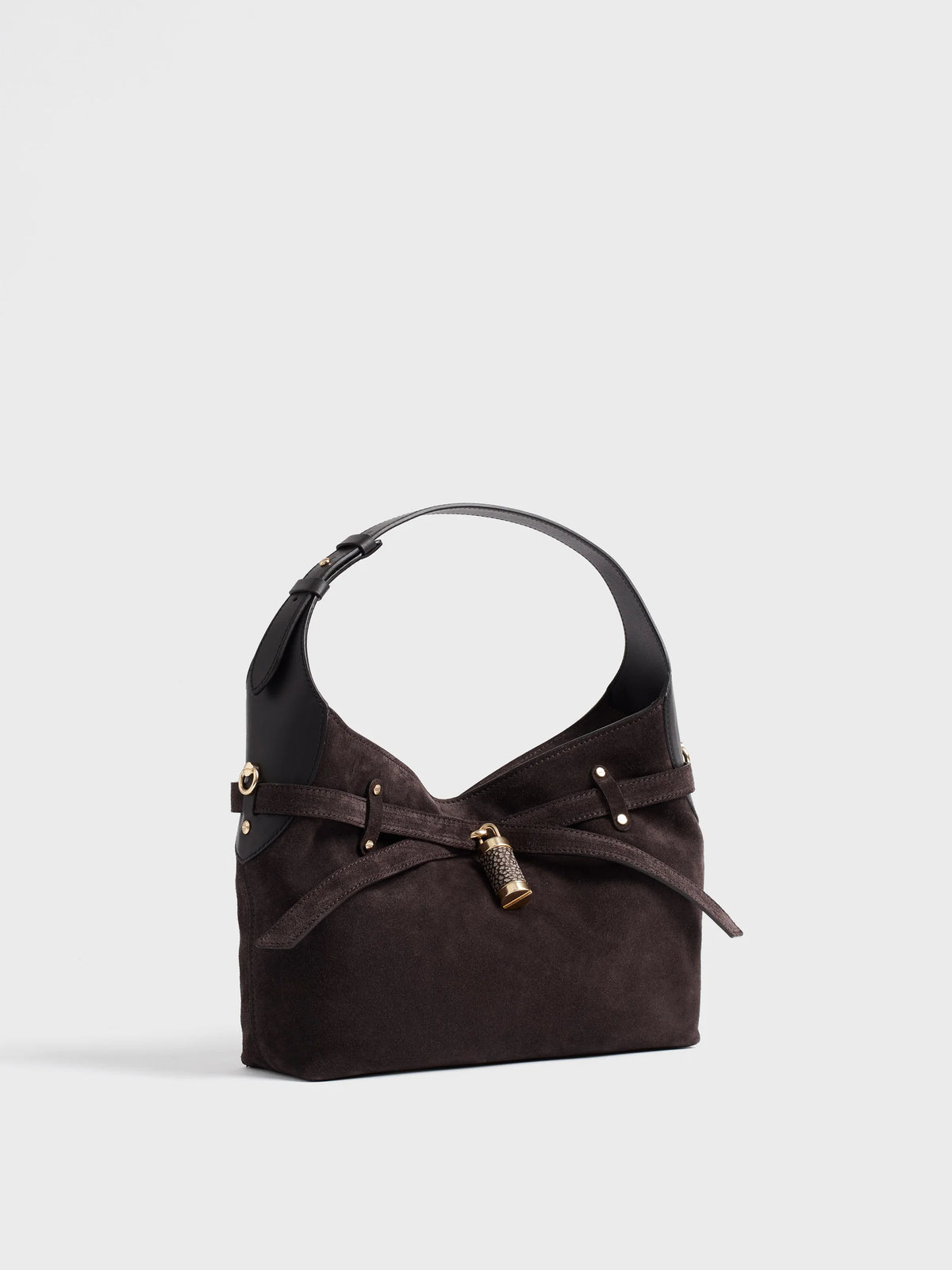 Borsa hobo small caffè ebano Borbonese