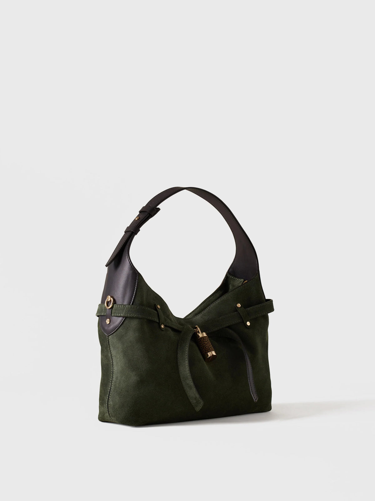 Borsa hobo small clorophilla ebano Borbonese