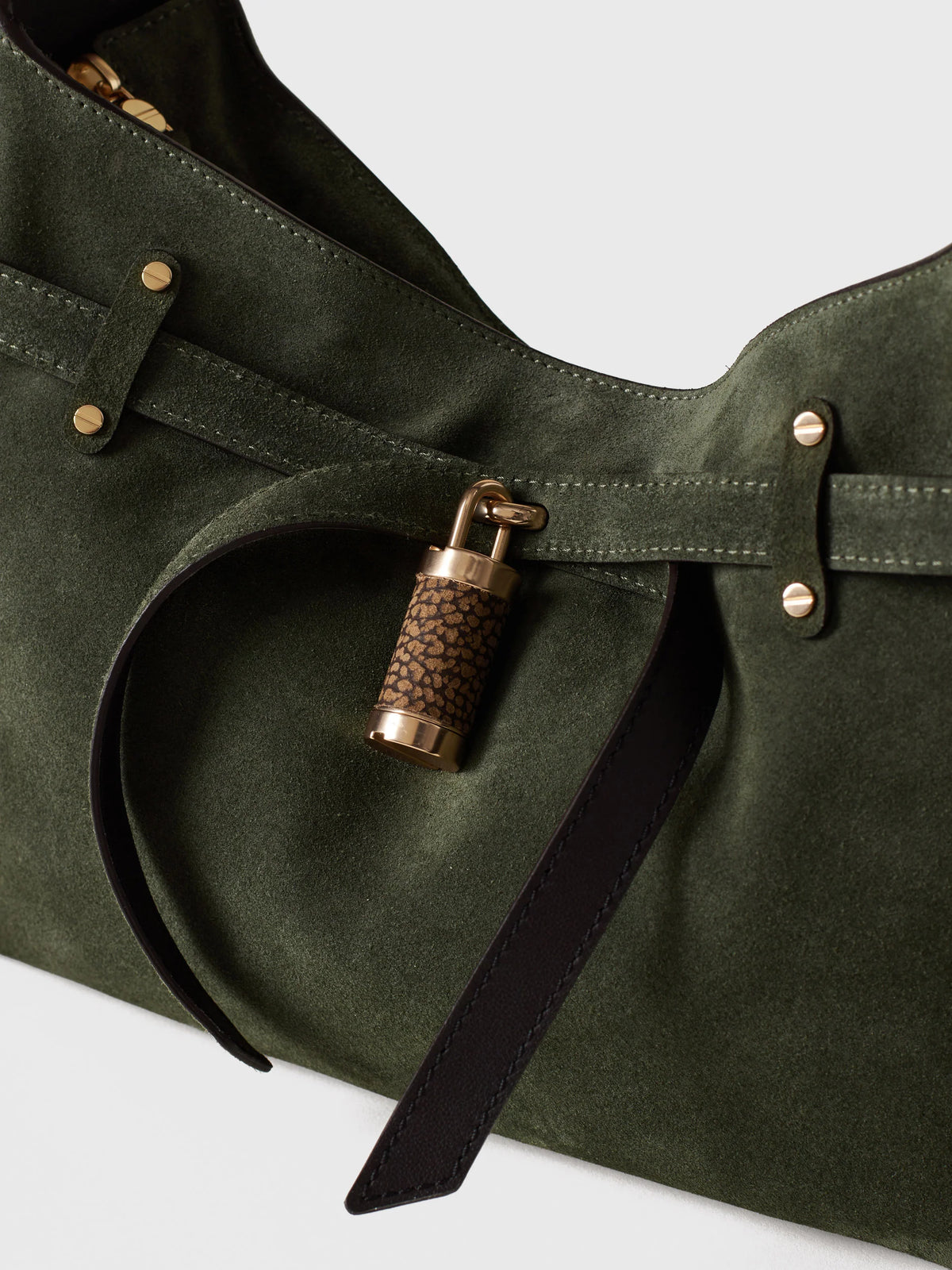 Borsa hobo small clorophilla ebano Borbonese