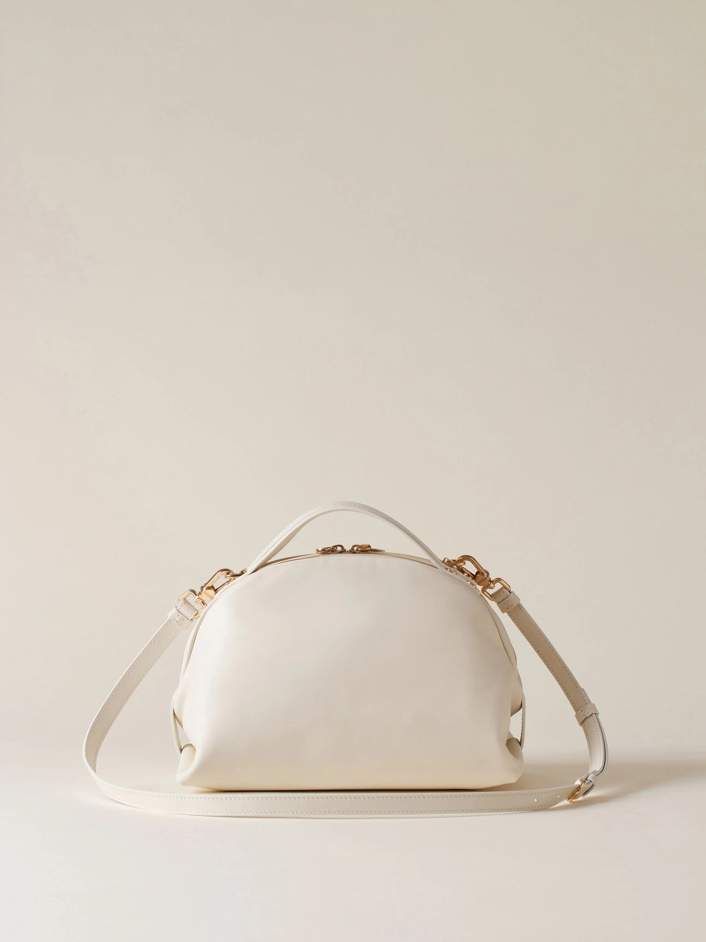 Bauletto white cotton Borbonese