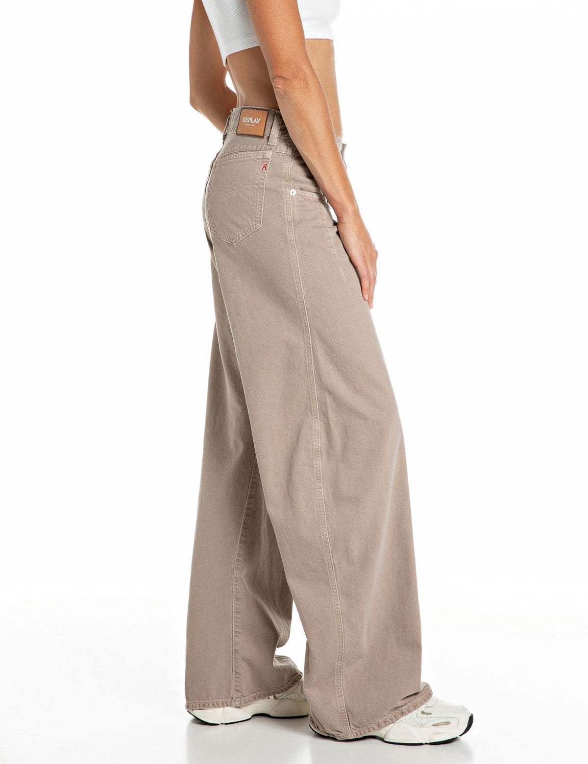 Jeans loose fit Hallebe vintage beige Replay
