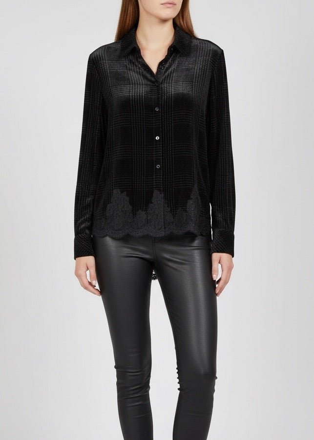 Camicia velluto e pizzo Ermanno Firenze