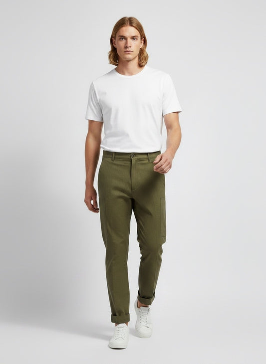 Pantalone lungo verde militare Gino Gori