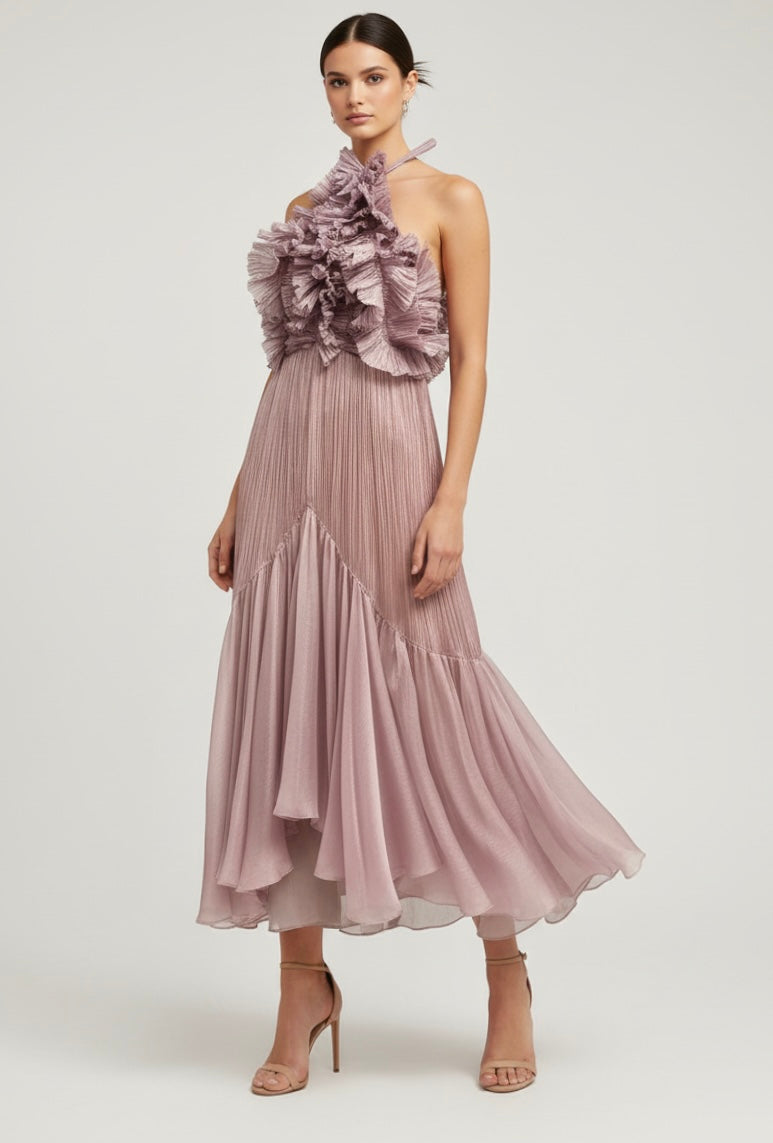 ABITO SETA ROSE