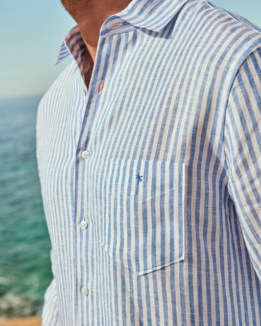 Camicia Panama in lino Manebì