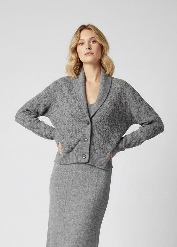 Cardigan corto Ermanno Scervino grigio
