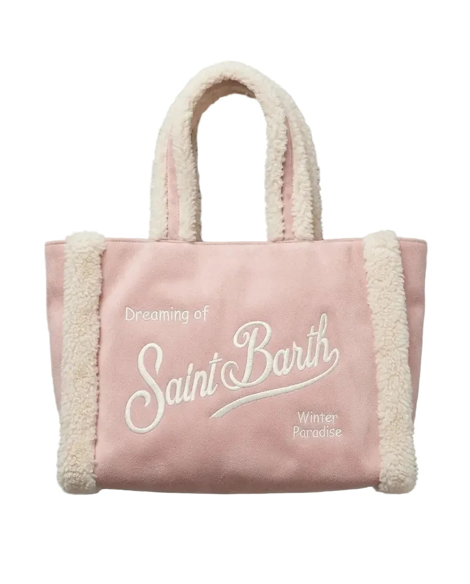 Borsa Colette Shearling pink St. Barth