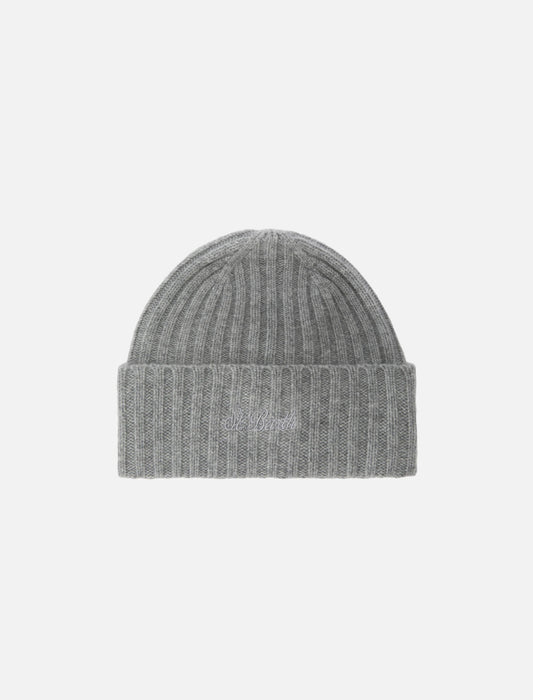 Berretto cashmere grigio Saint Barth