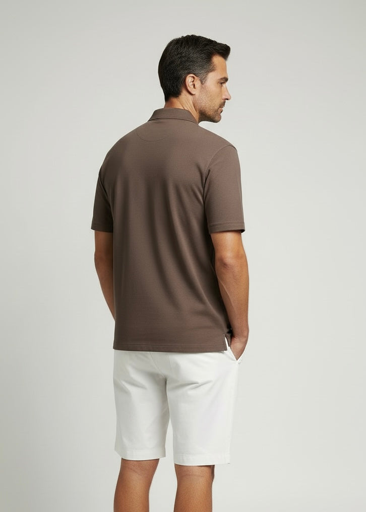 Polo Key jersey marrone