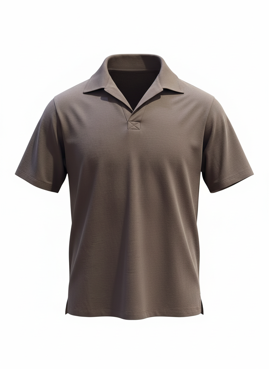 Polo Key jersey marrone