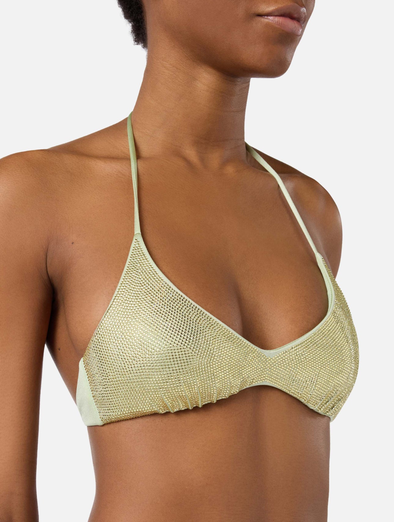 Bikini menta strass Saint Barth