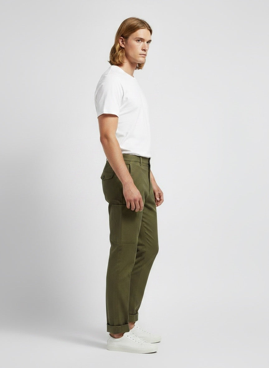 Pantalone lungo verde militare Gino Gori