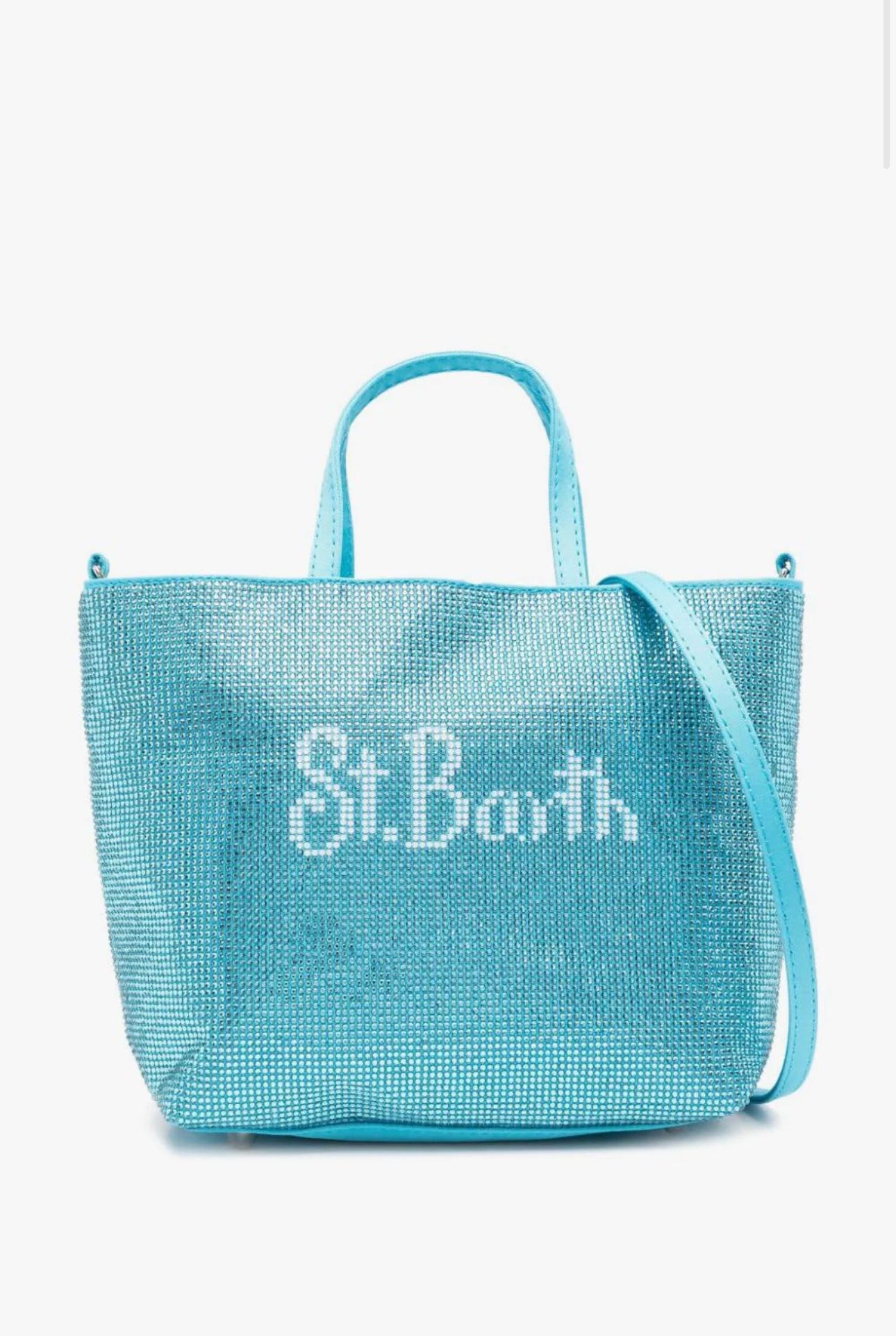 Mini bag strass acqua Saint Barth