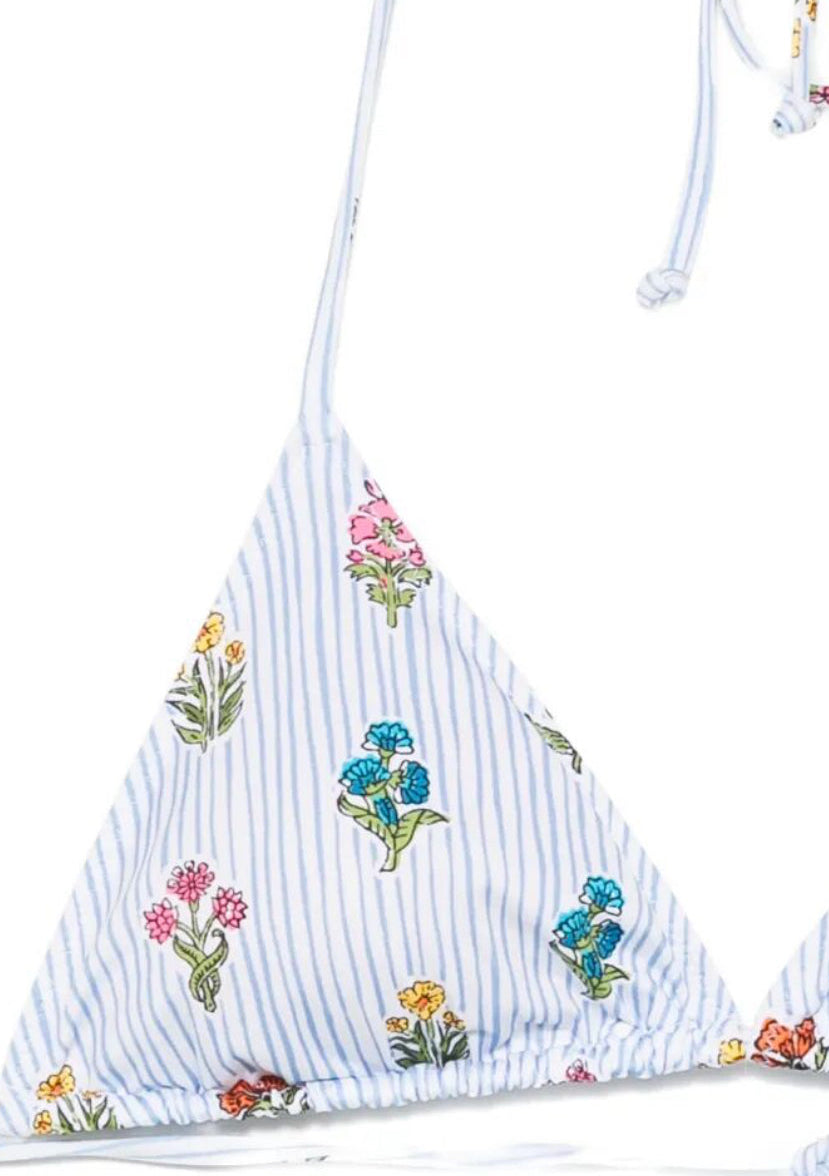 Bikini triangolo imbottito fiore Saint Barth