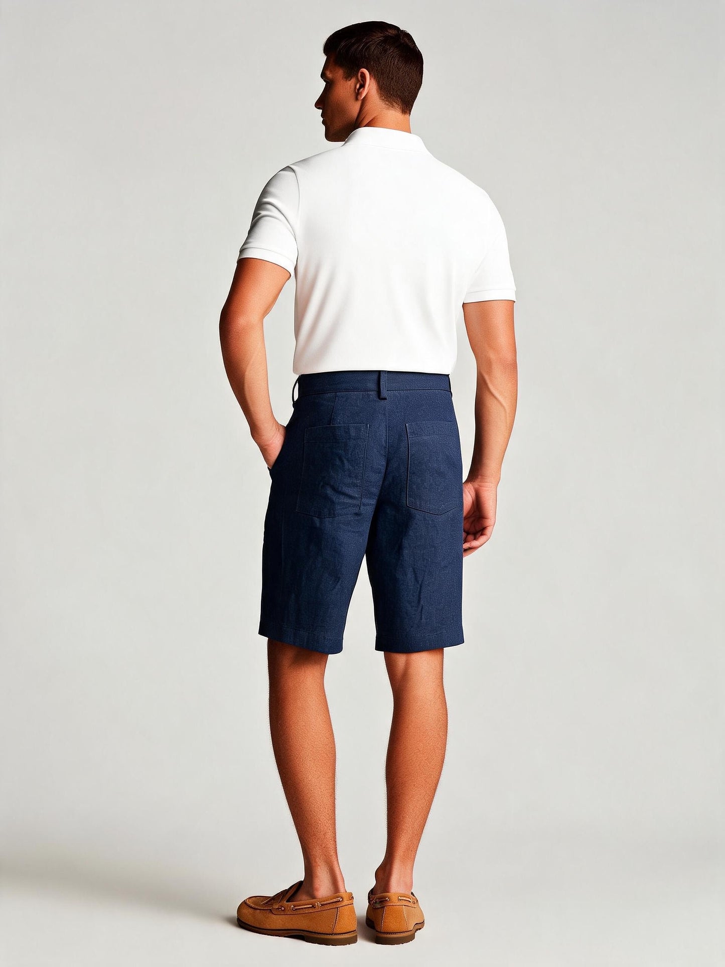 Bermuda lino blu Gino Gori