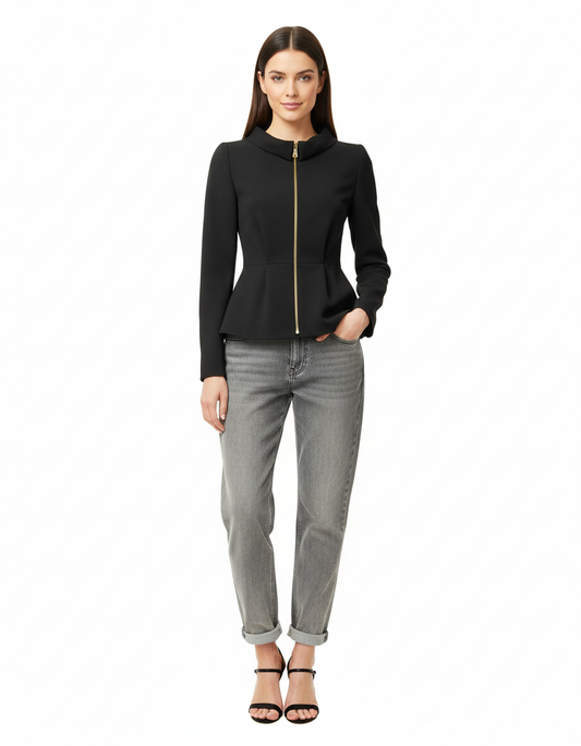 GIACCA CREPE NERO
