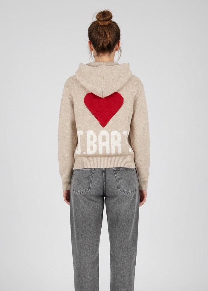 Cardigan Kyla Hoodie cuore St.Barth