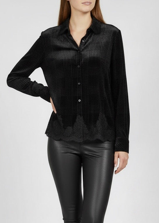 Camicia velluto e pizzo Ermanno Firenze
