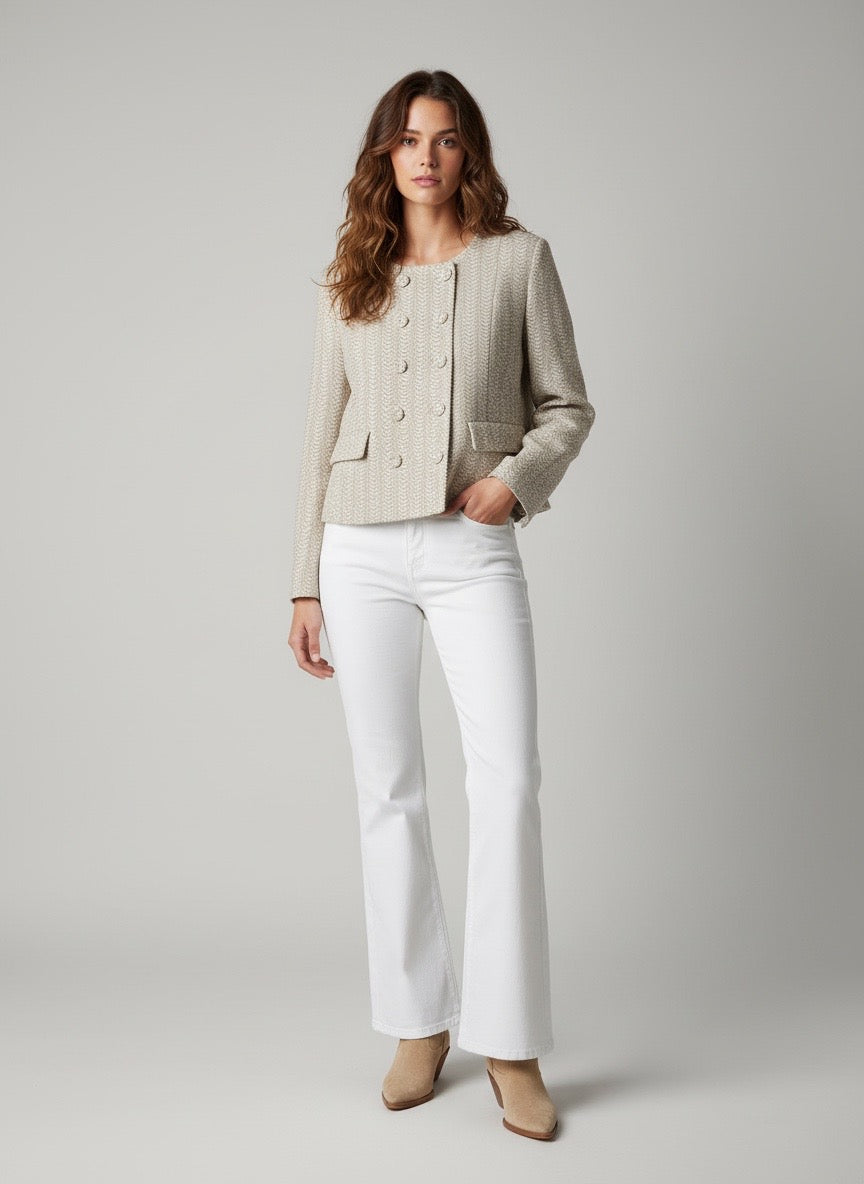 Giacca chanel corta beige Pho Firenze